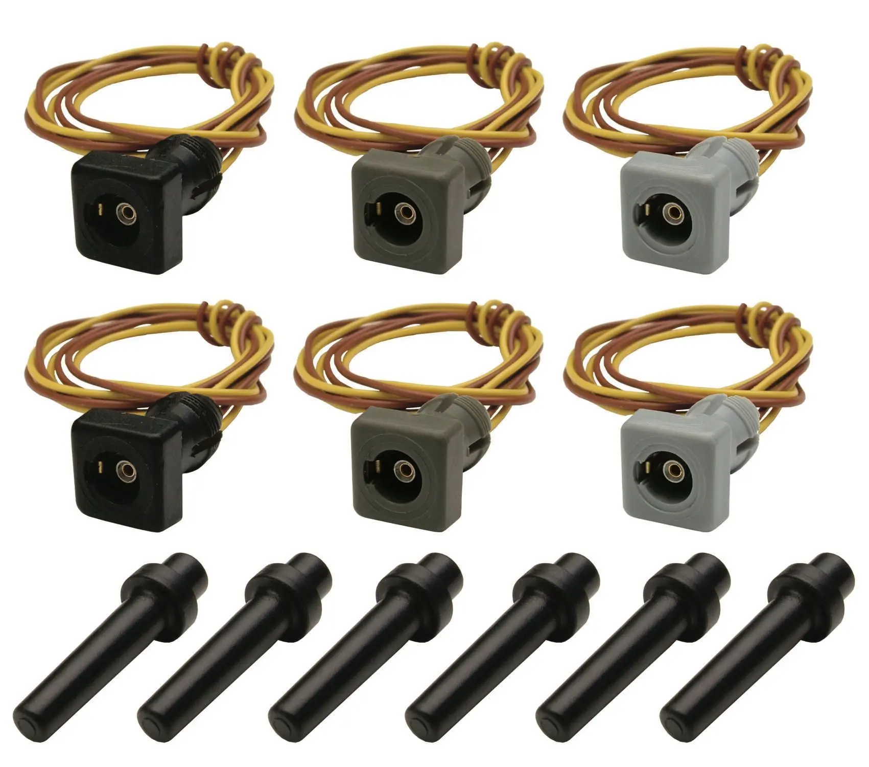 Viessmann 6806 - Kontaktstecksockel Set 6 Stück grau grün schwarz