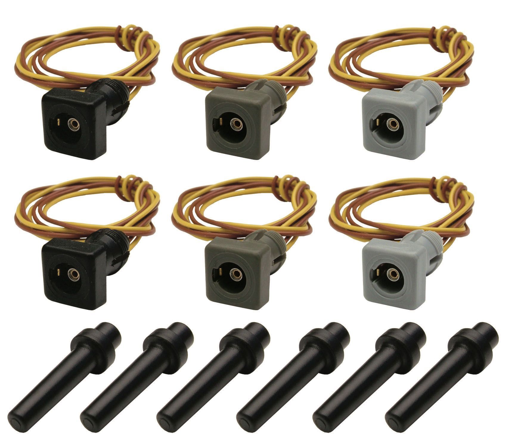 Viessmann 6806 - Kontaktstecksockel Set 6 Stück grau grün schwarz