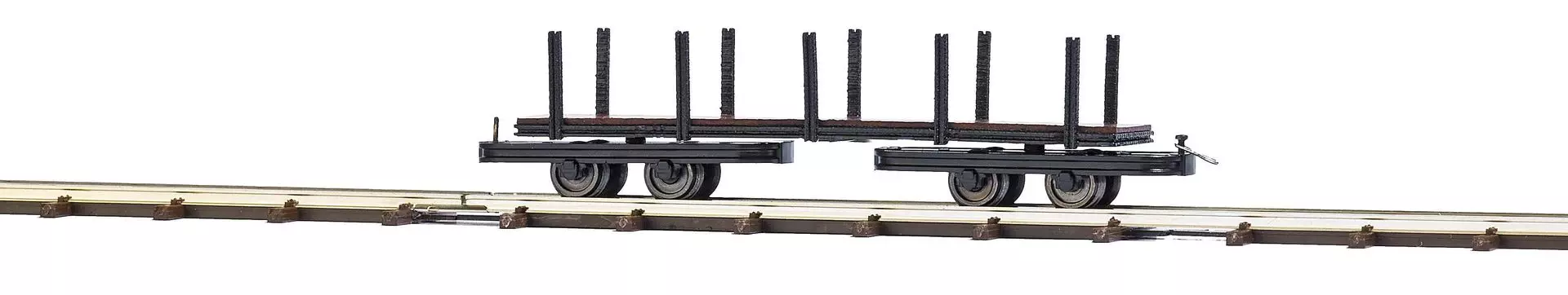 Busch 12245 - Flachwagen mit Rungen H0 1:87