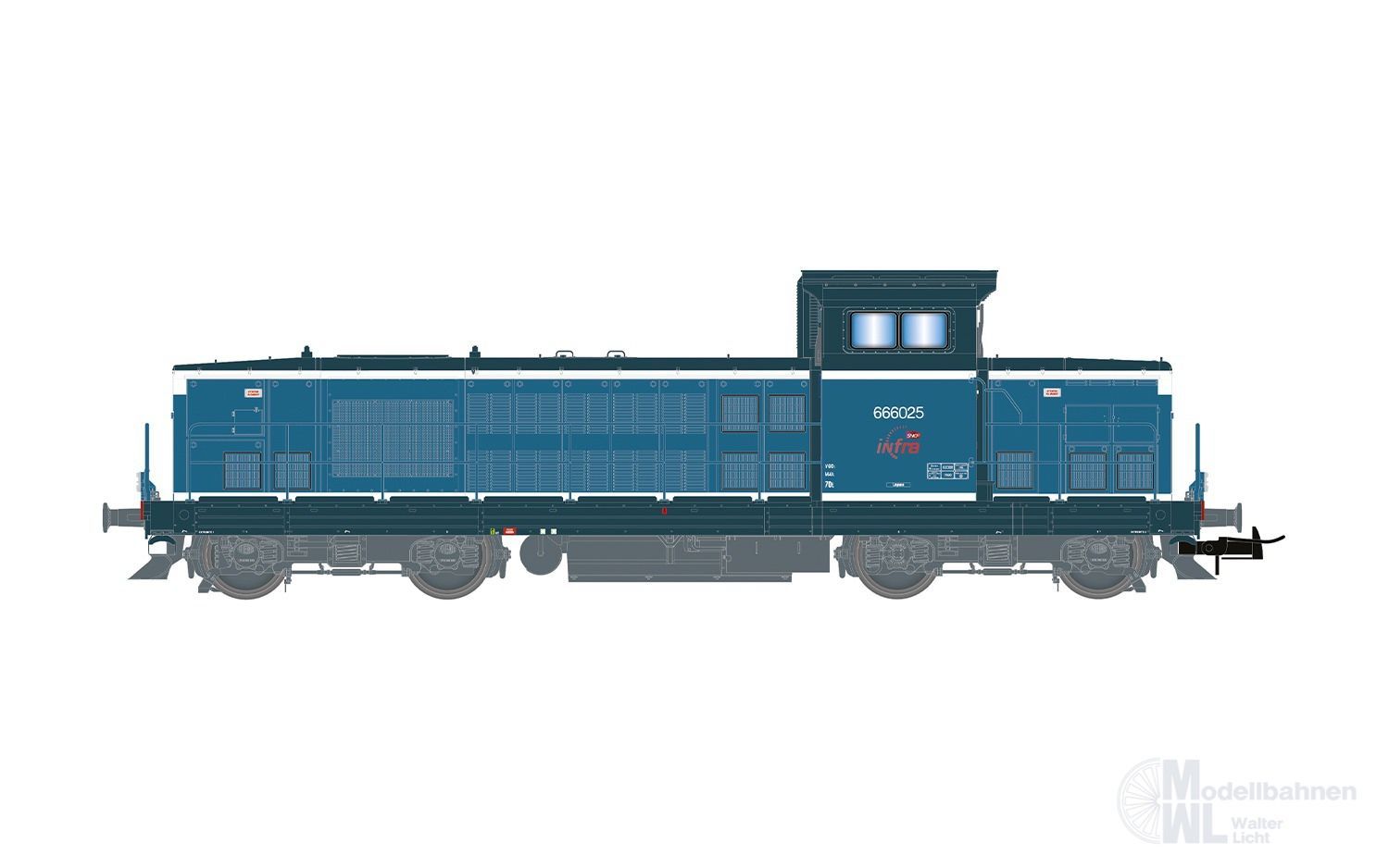 Jouef 2475S - Diesellok BB 666026 SNCF Ep.VI weiß/blau H0/GL Sound