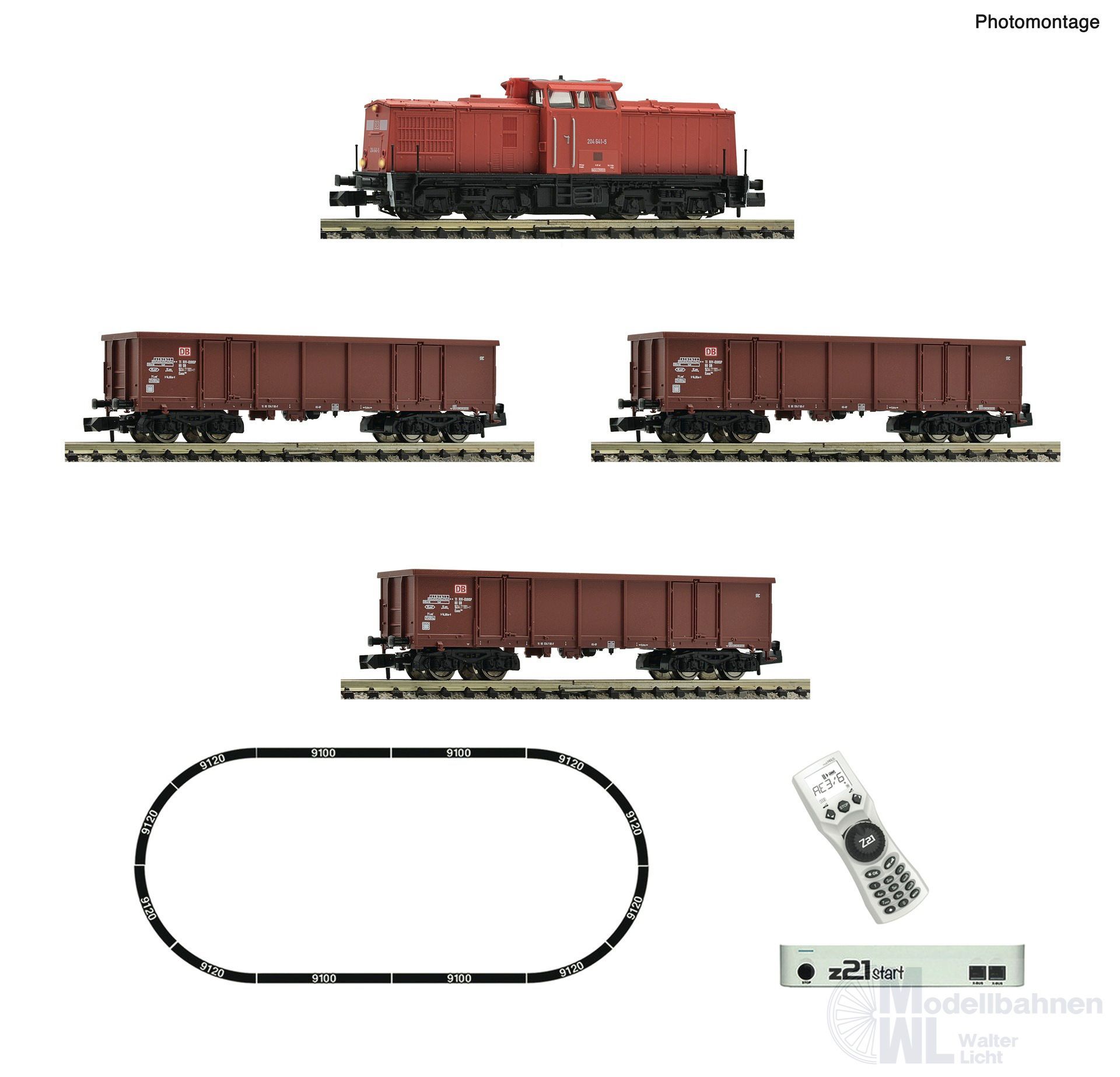 Fleischmann 5170005 - Startset Diesellok BR 204 und Güterzug N 1:160 Digital