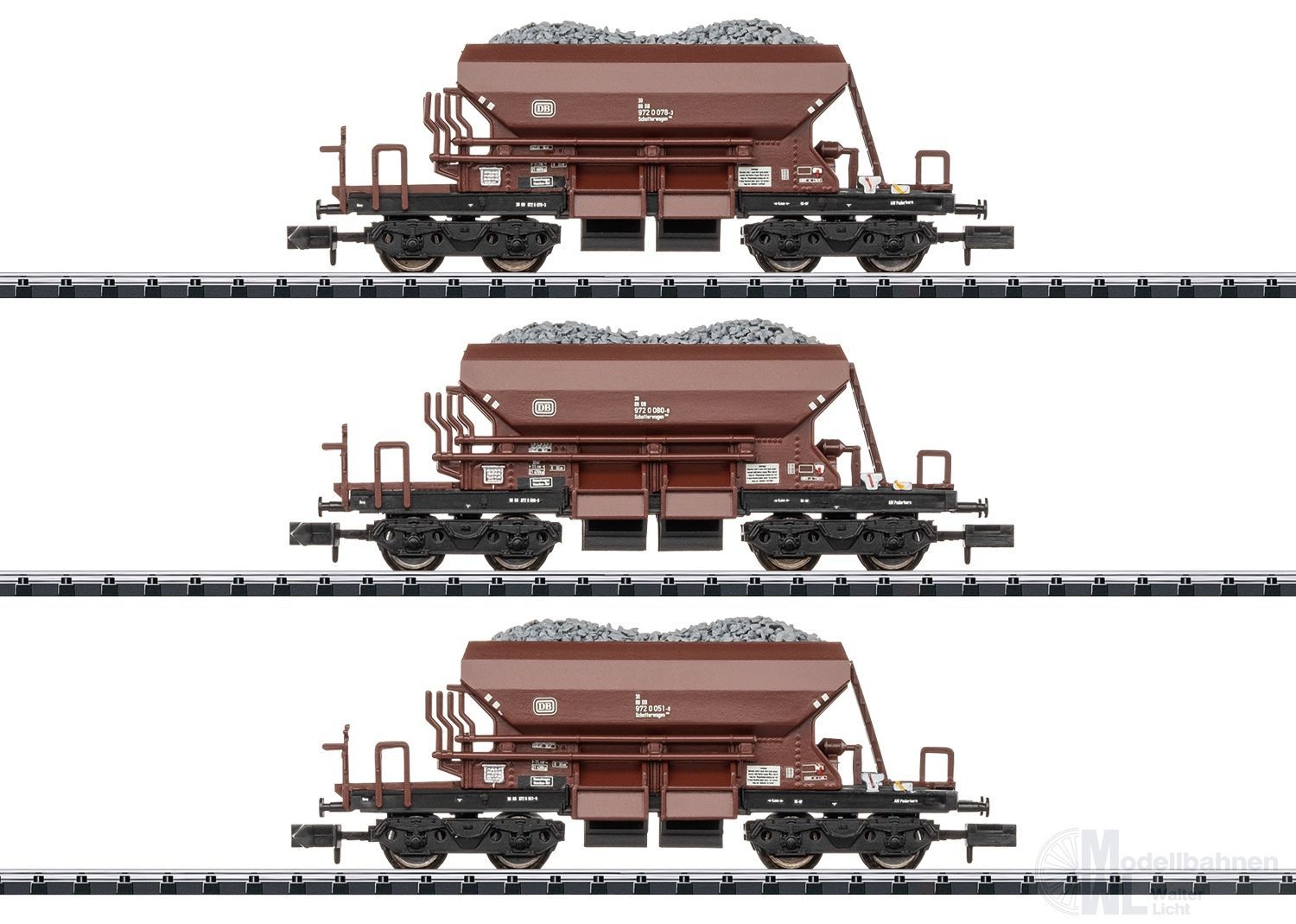 Trix 15465 - MHI Dienstgutschotterwagen Set DB Ep.IV 3.tlg. N 1:160