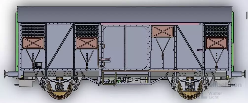 Exact Train 21070 - Güterwagen gedeckt DB Ep.III Gmms40 EUROP H0/GL