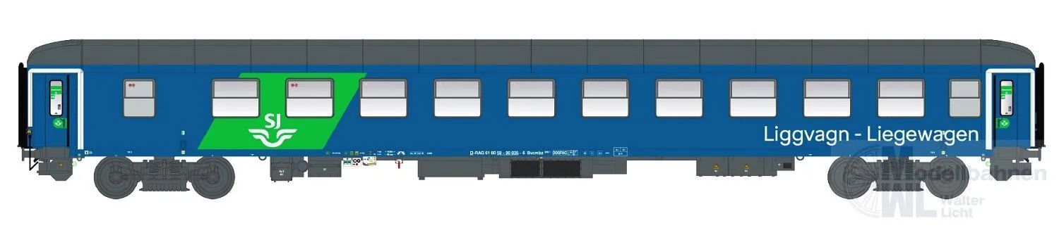 LS Models 58513 - Liegewagen SJ Ep.VI Bvcmbz 249.1 TT 1:120