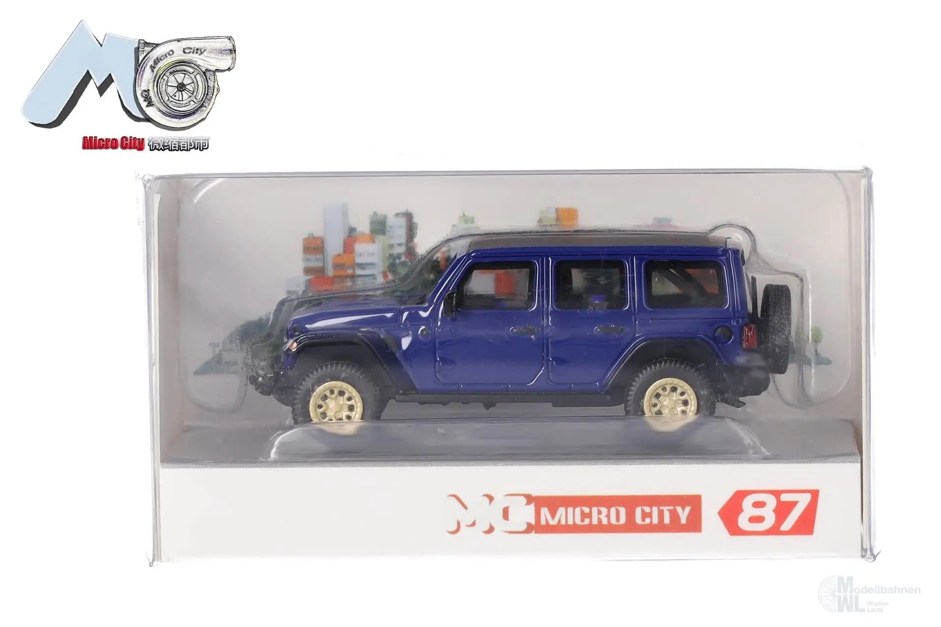Herpa 87MC000013 - Jeep Wrangler blau (ab 2017) H0 1:87