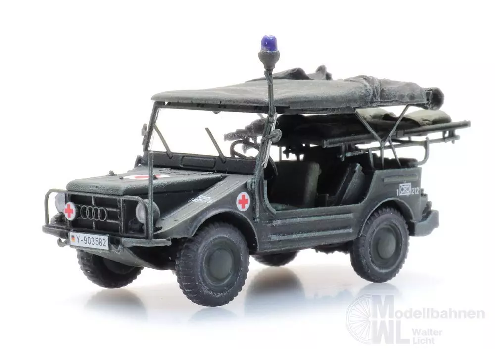 ARTITEC b.v. 6870446 - BRD DKW Munga F91/4 Oliv Sanität Fertigmodell H0 1:87