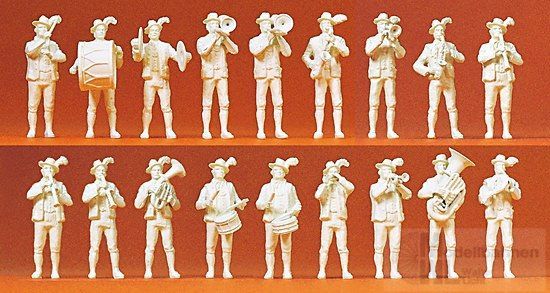 Preiser 16353 - Bayerische Volksmusik 18 Figuren unbemalt H0 1:87 Preiser 16353 - Bayerische Volksmusik 18 Figuren unbemalt H0 1:87