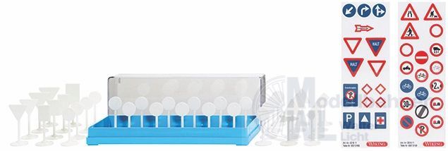 Wiking 001811 - Zubehörpackung - Verkehrsschilder zum Straßenplan H0 1:87 Wiking 001811 - Zubehörpackung - Verkehrsschilder zum Straßenplan H0 1:87