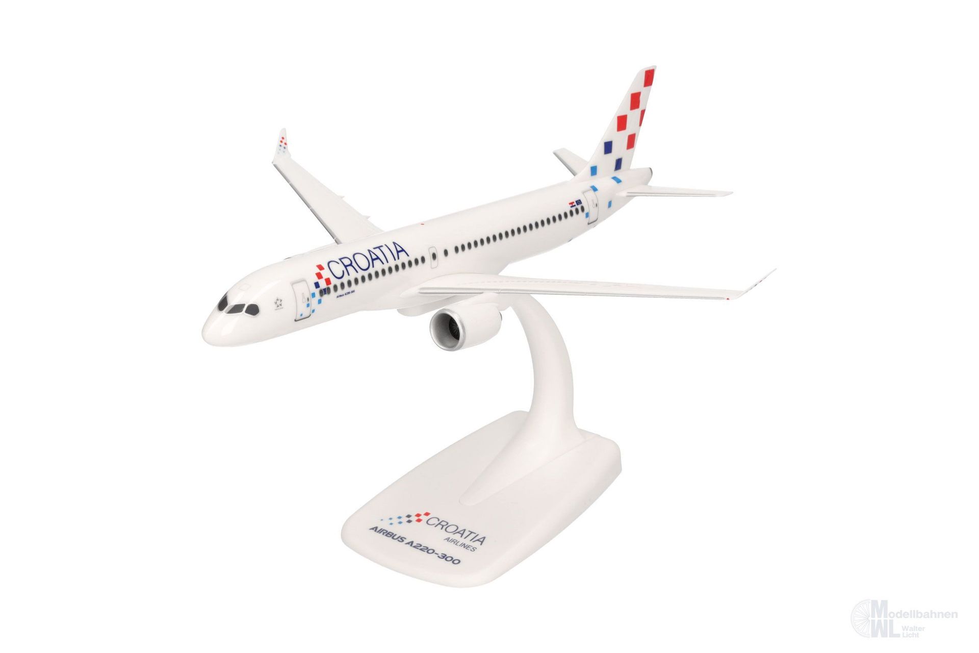 Herpa 614566 - Airbus A220-300 Croatia Airlines H0 1:200 Herpa 614566 - Airbus A220-300 Croatia Airlines H0 1:200