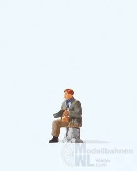 Preiser 29096 - Versehrter sitzend H0 1:87