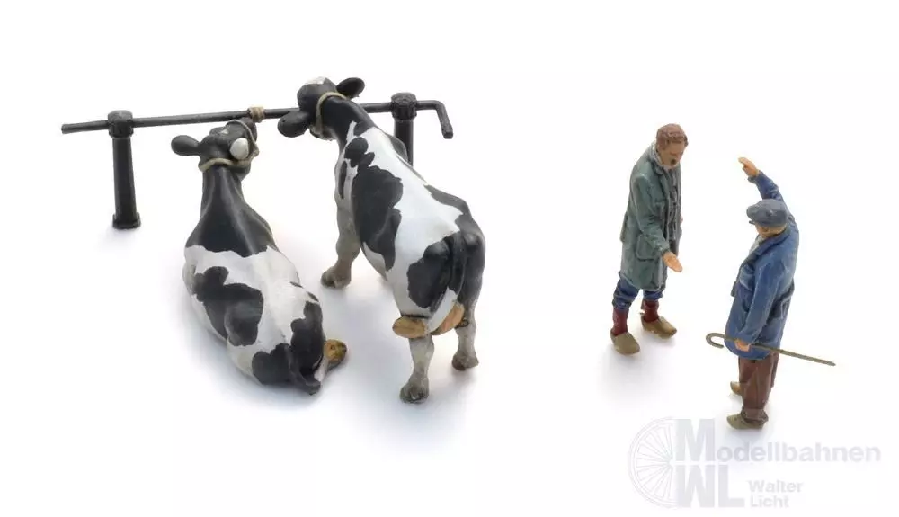 ARTITEC b.v. 5870111 - Handschlag beim Viehhandel Fertigmodell H0 1:87