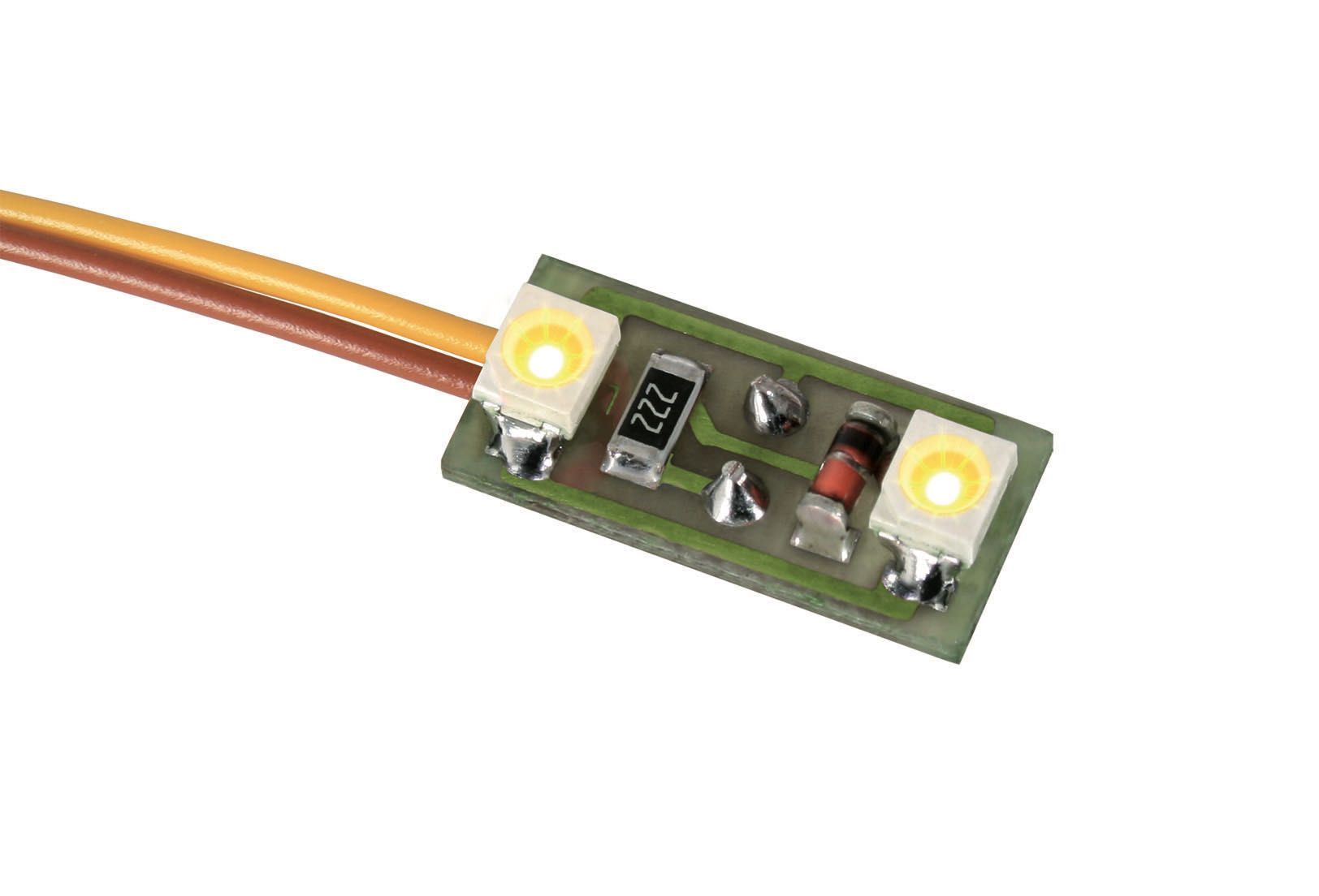 Viessmann 6021 - Hausbelechtung 2 LED´s warmweiß 3 Stück H0 1:87 (auch für TT 1:120)
