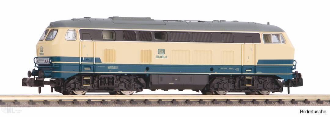 Piko 40533 - Diesellok BR 216 DB Ep.IV blau beige N 1:160 Sound