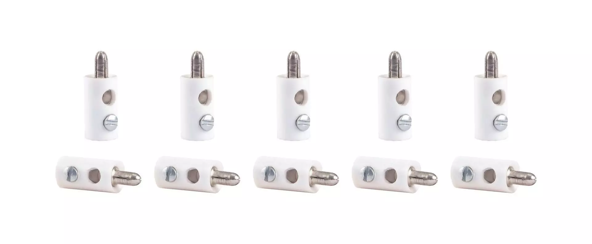 Viessmann 6878 - Querlochstecker 10 Stück weiß