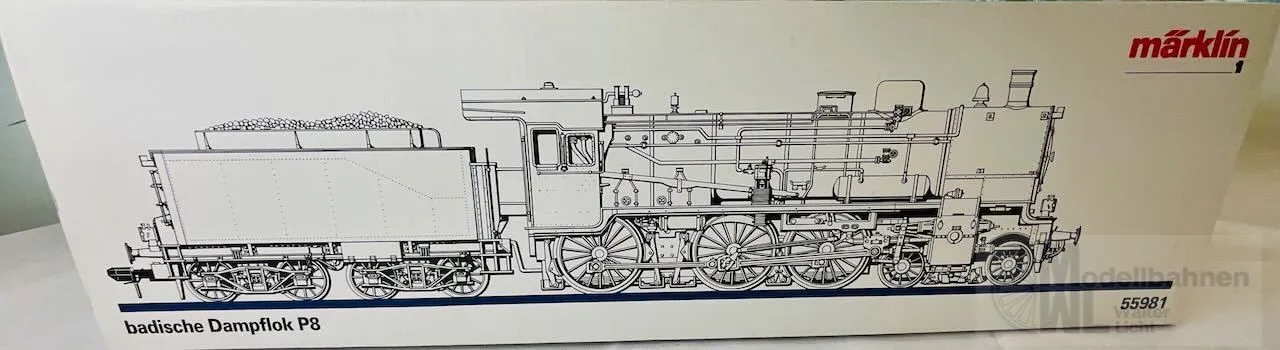 Märklin 55981 - MÄRKLIN - Dampflok Baden P8 1164 Ep.I Spur 1