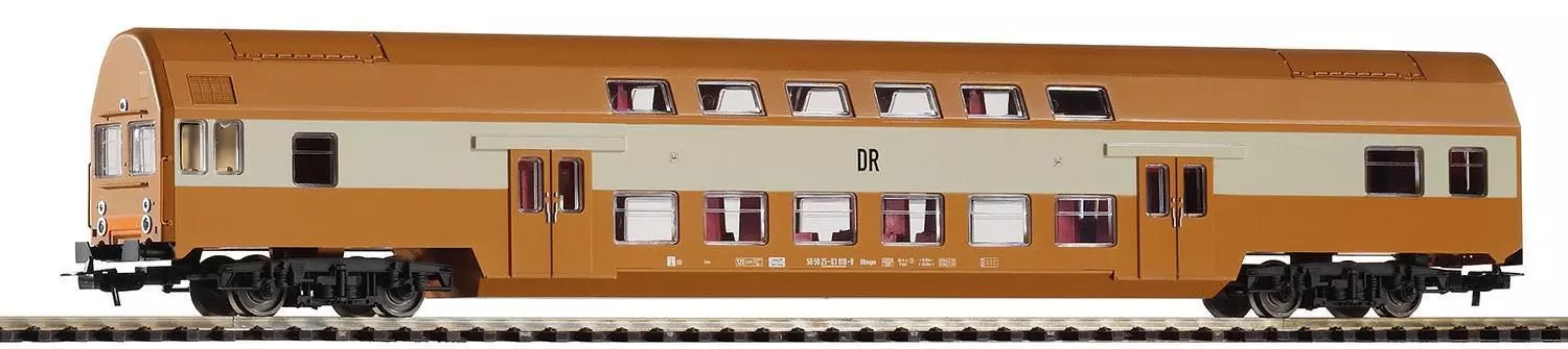 Piko 57623 - Doppelstock Steuerwagen DR Ep.IV DBmqee braun H0/GL