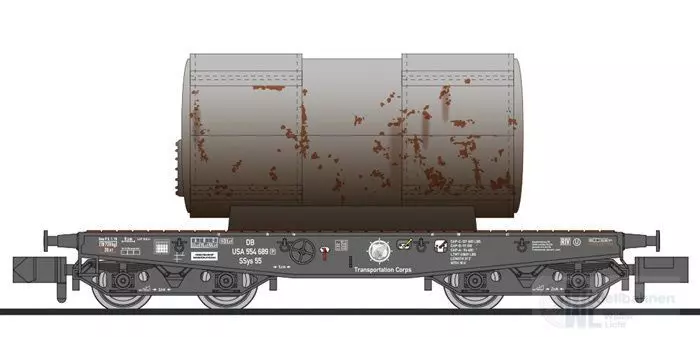 Liliput 265245 - Schwerlastwagen USATC Ep.III Beladung Kessel SSy 55 N 1:160