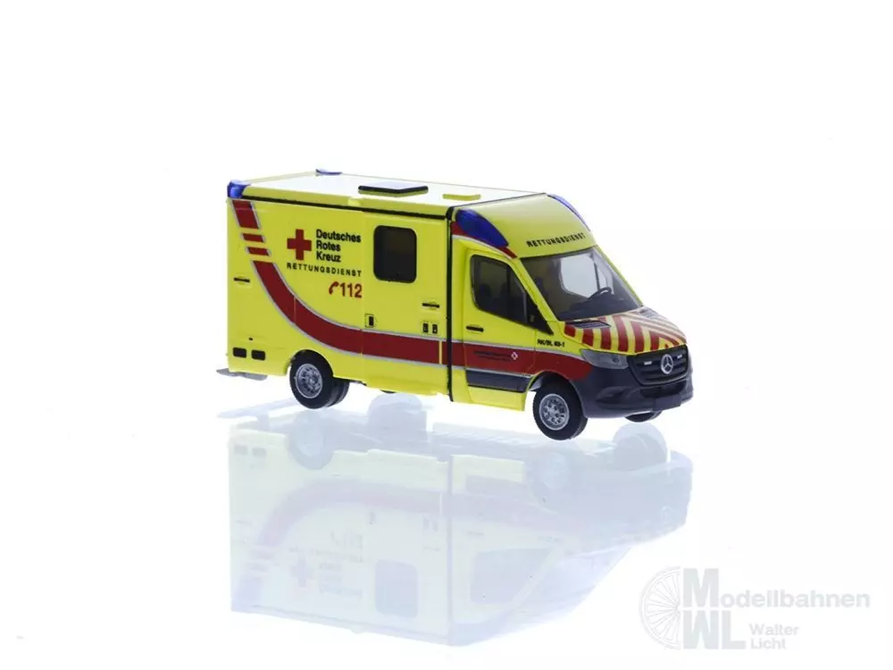 Rietze 76134 - Mercedes-Benz Strobel RTW ´18 DRK KV Merseburg-Querfurt H0 1:87