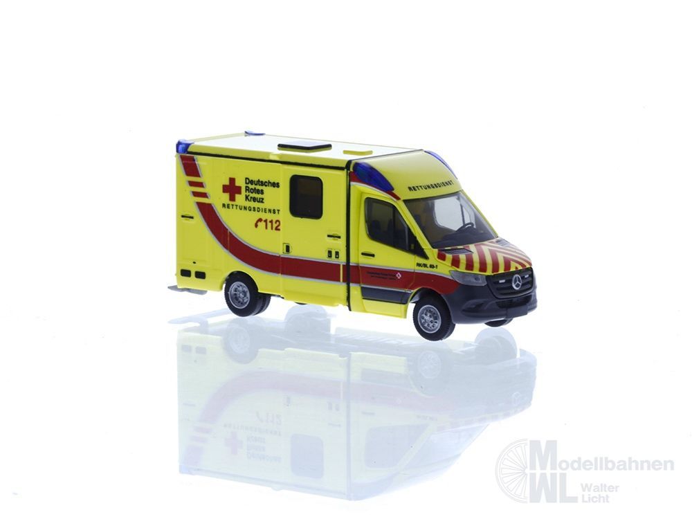 Rietze 76134 - Mercedes-Benz Strobel RTW ´18 DRK KV Merseburg-Querfurt H0 1:87