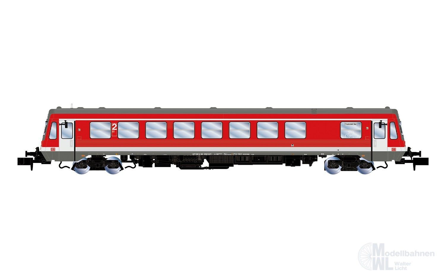 Arnold 2697S - Triebwagen BR 627.0 DB Ep.VI verkehrsrot N 1:160 Sound