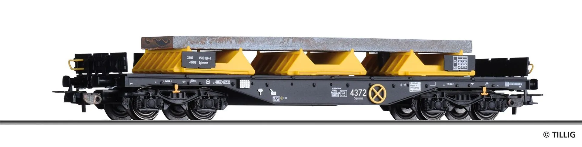 Tillig 76782 - Flachwagen On Rail GmbH Ep.VI Sgmmns 4505 H0/GL