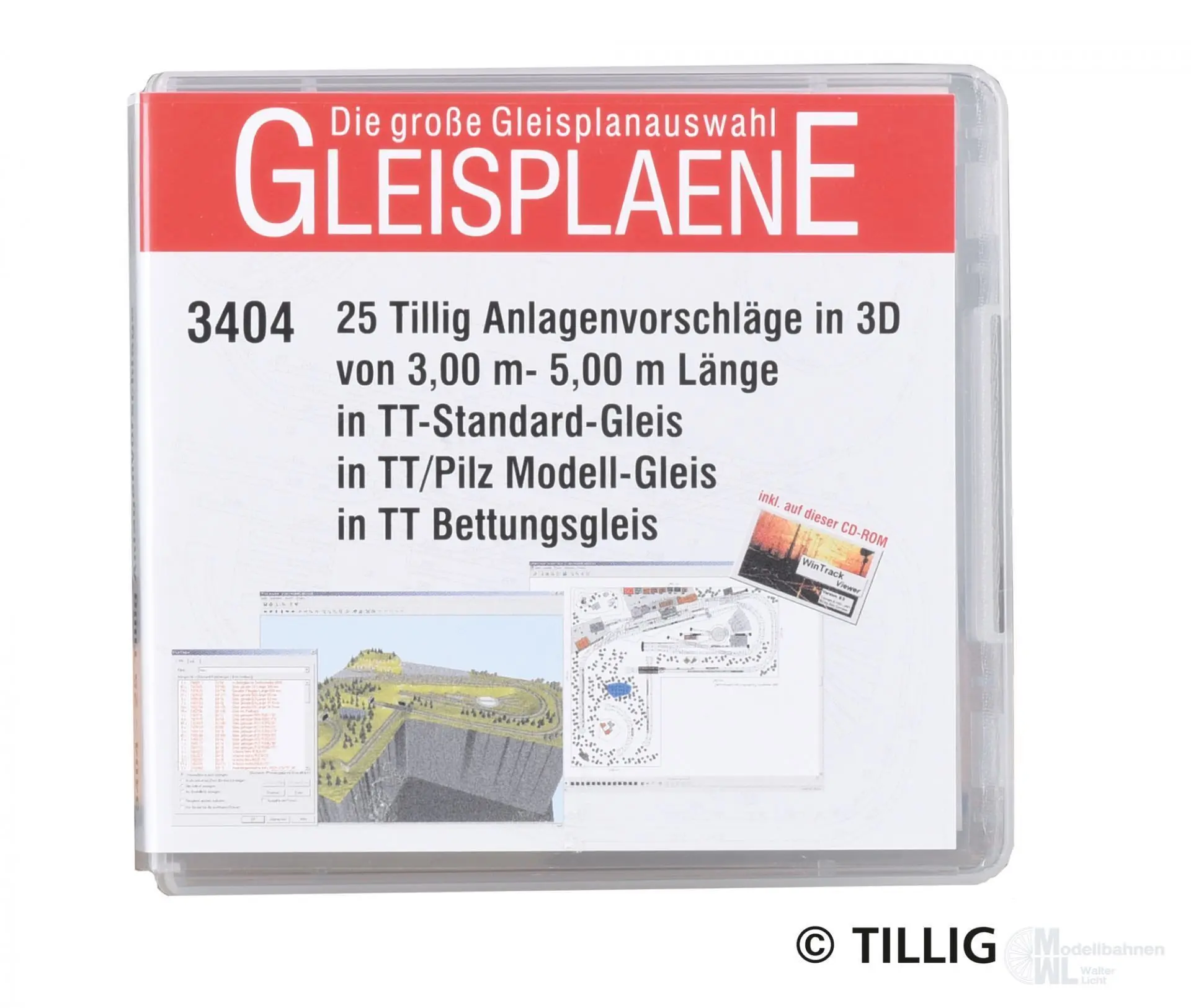 Tillig 09546 - Gleispläne 25 Vorschäge 3,0 - 5,0 m TT 1:120