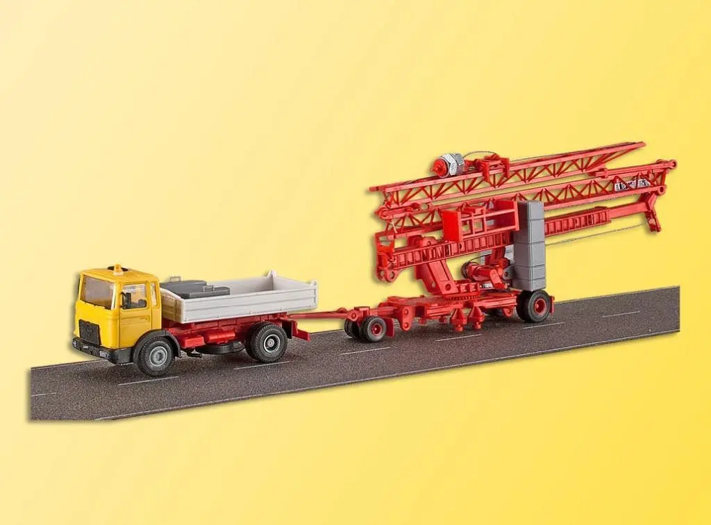 Kibri 13025 - MAN Kipppritsche und LIEBHERR SK 20 Schnelleinsatzkran H0 1:87