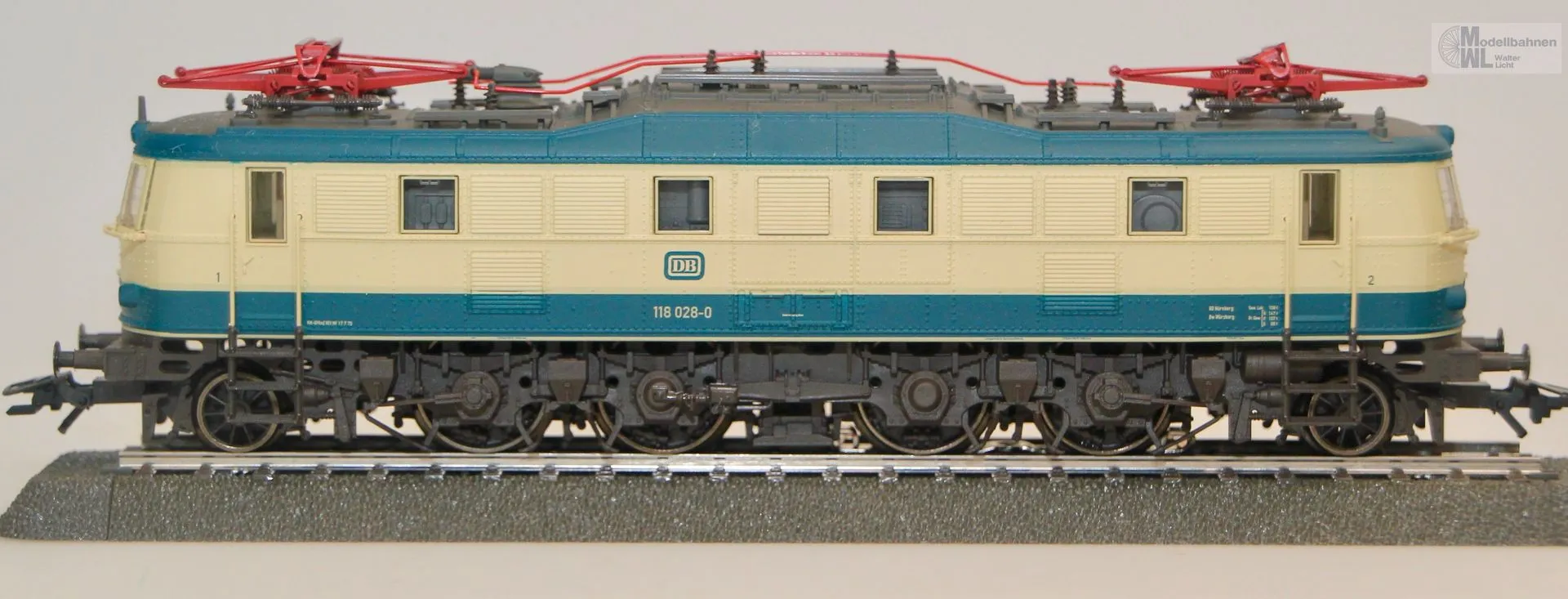 Märklin 37685 - MÄRKLIN - MHI E-Lok BR 118 DB Ep.IV ozeanblau/beige H0/WS Sound mfx