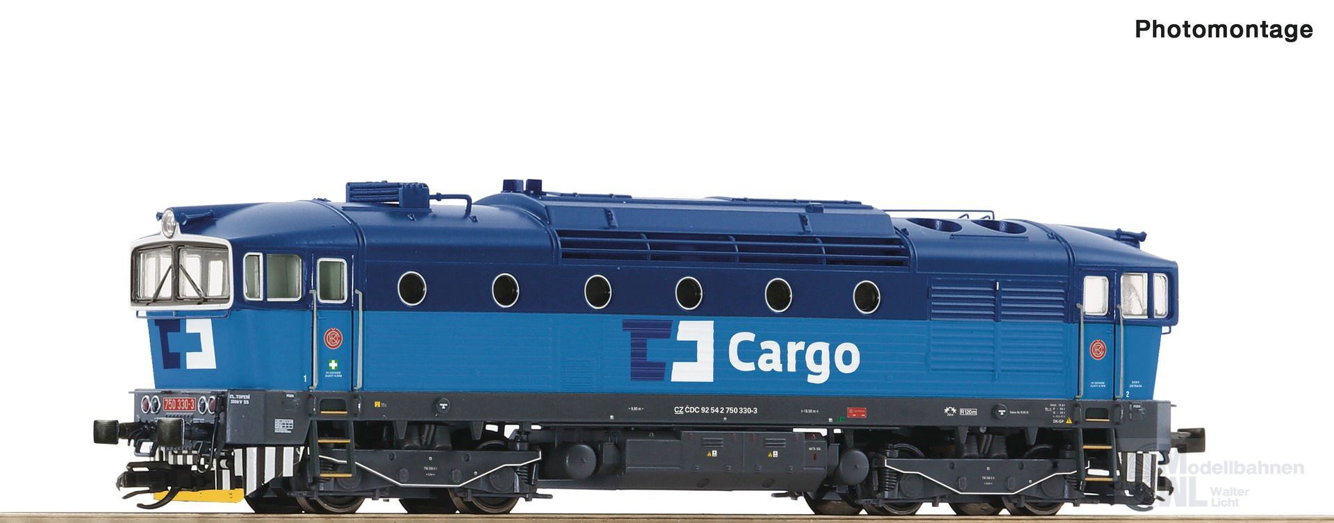 Roco 7390006 - Diesellok Rh 750 CD Cargo Ep.VI TT 1:120 Sound