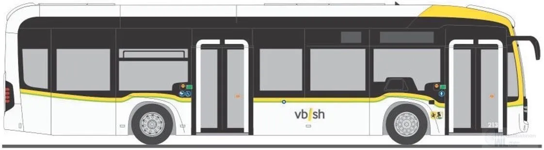 Rietze 75625 - Mercedes-Benz eCitaro Verkehrsbetriebe Schaffhausen (CH) H0 1:87