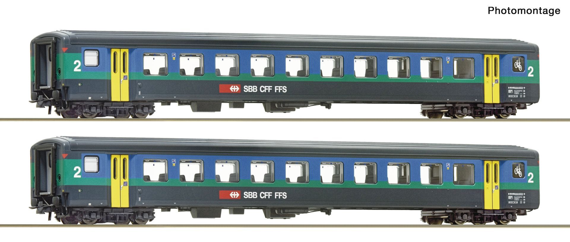 Roco 6200280 - 2er Set Personenwagen EW II SBB