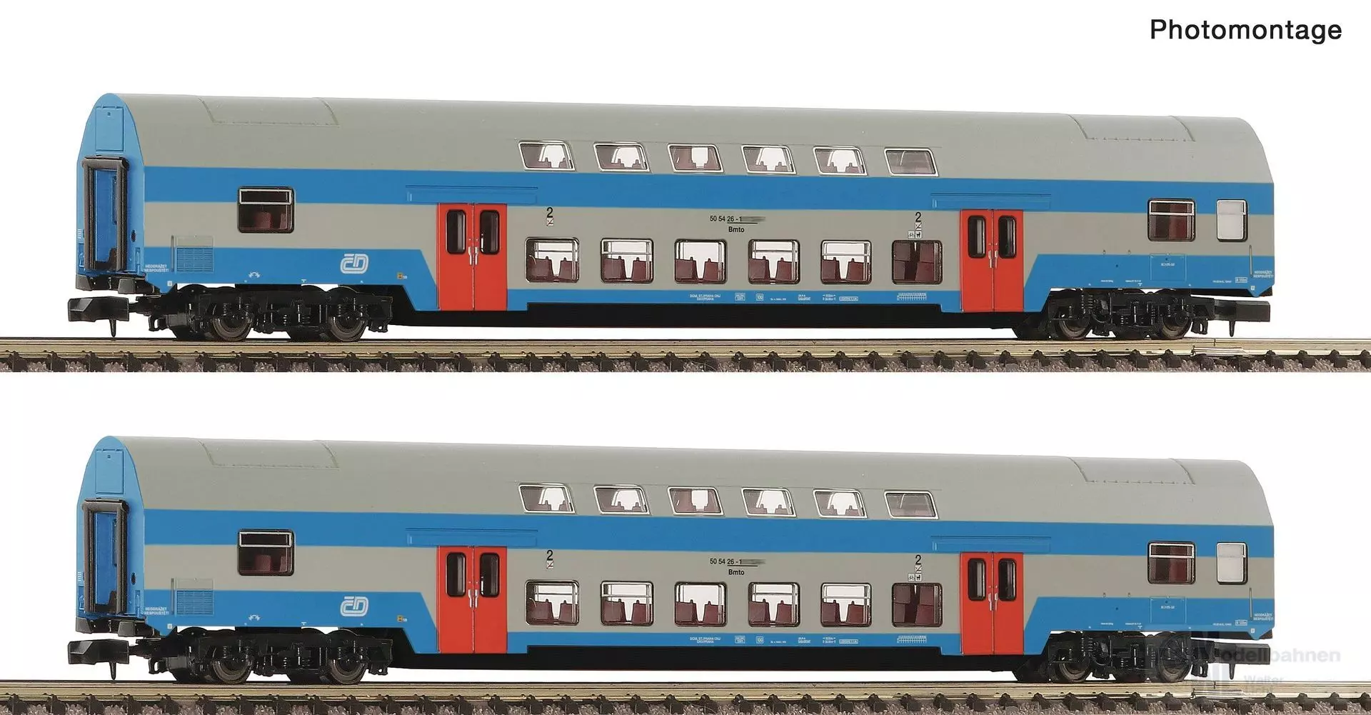 Fleischmann 6260093 - Doppelstockwagen Set CD Ep.IV 2.tlg. N 1:160