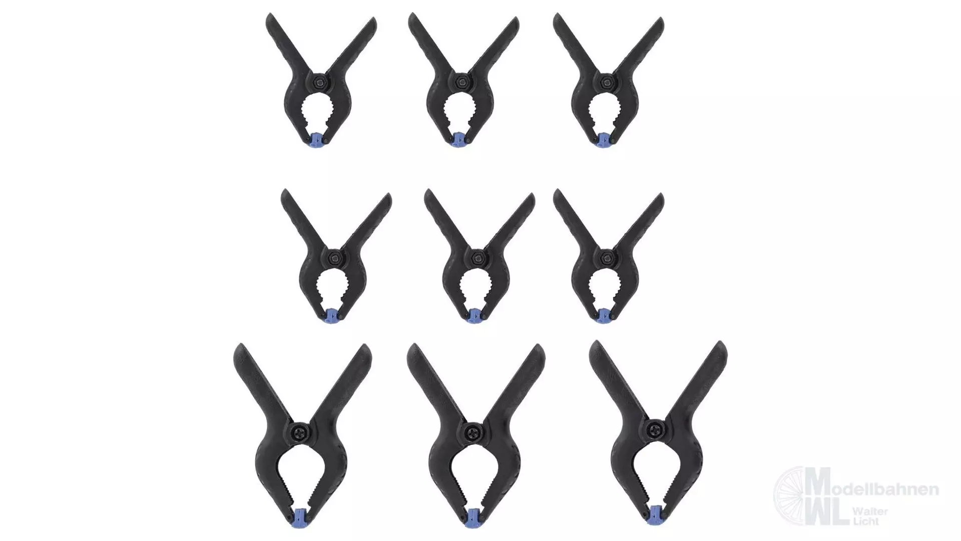 Noch 60105 - Nylon-Klemmen-Set, 9 Stück G/1/0/H0/H0m/H0e/TT/N/Z