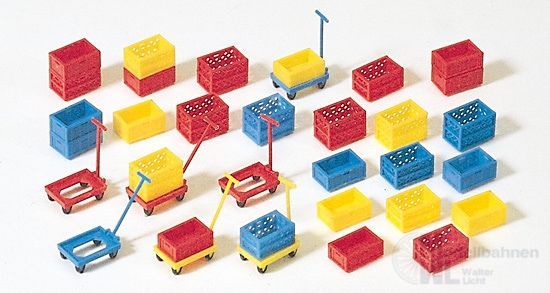 Preiser 17113 - Stapelkästen Kunststoff Bausatz H0 1:87 Preiser 17113 - Stapelkästen Kunststoff Bausatz H0 1:87
