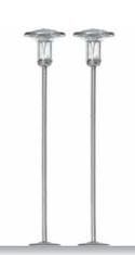 Busch 4141 - 2 silb. Siedlungsleuchten H0 1:87