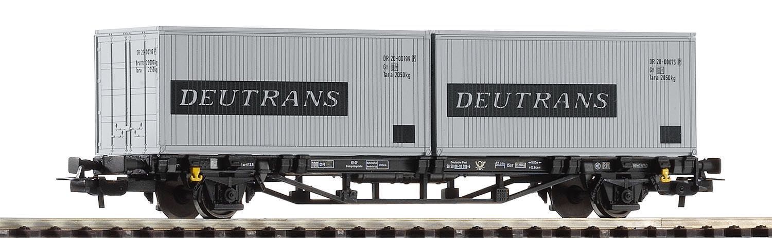 Piko 57747 - Containertragwagen DR Ep.IV Lgs579 Deutrans H0/GL Piko 57747 - Containertragwagen DR Ep.IV Lgs579 Deutrans H0/GL