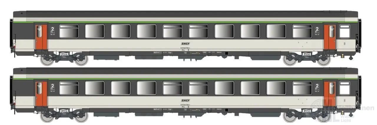 LS Models 41220 - Personenwagen Set SNCF Ep.IV 2.tlg. VTU B11tu H0/GL