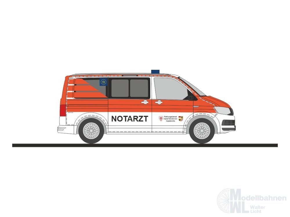 Rietze 53933 - Volkswagen T6 Notarzt Rettungsdienst Halle/Saale H0 1:87