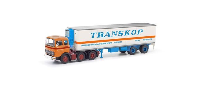 Herpa 87MBS026406 - Mercedes-Benz LPS 2032 Kühlkoffersattelzug Transkop H0 1:87