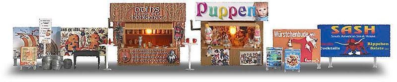 Busch 1060 - Zwei Weihnachtsbuden H0 1:87 Busch 1060 - Zwei Weihnachtsbuden H0 1:87