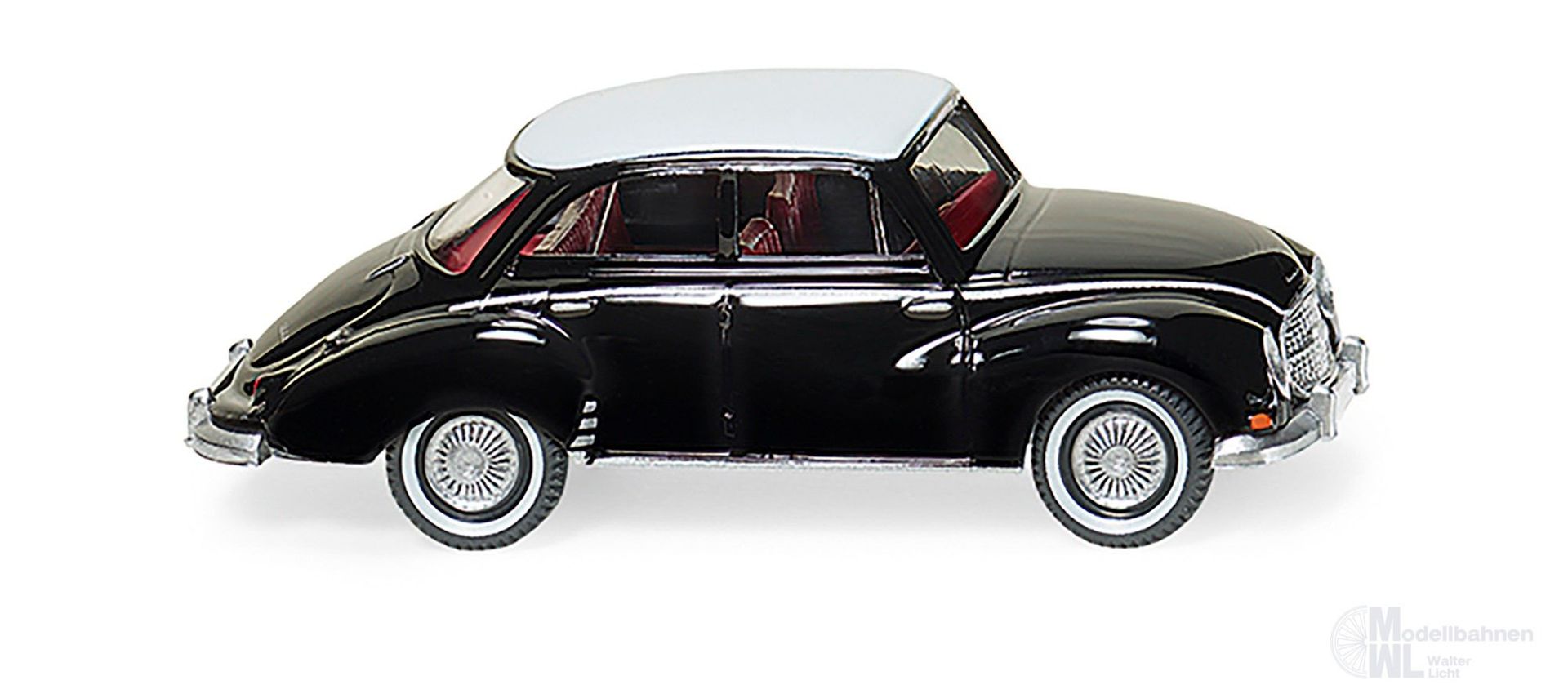 Wiking 012002 - DKW Limousine - schwarz mit Weißwandreifen H0 1:87