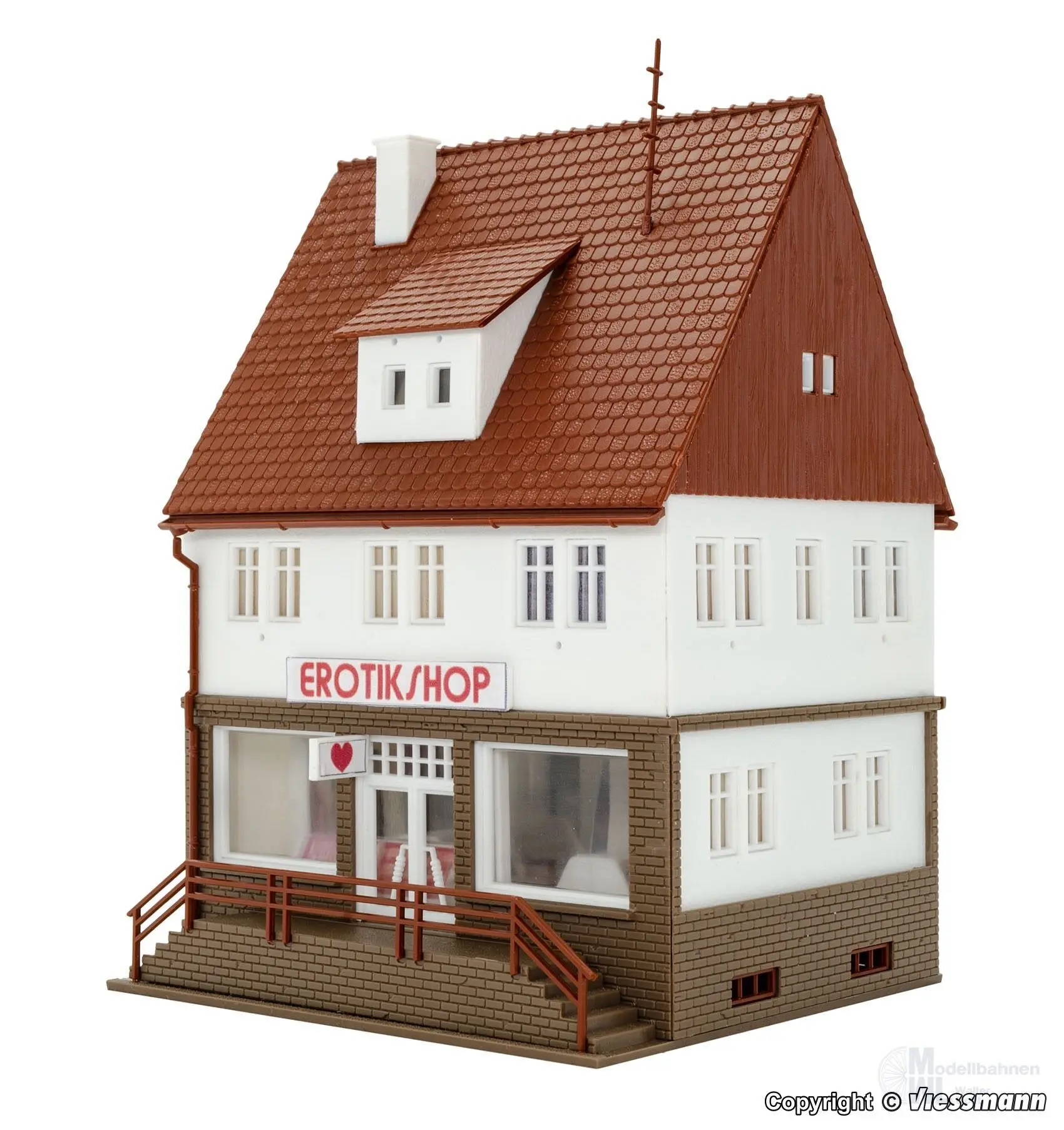 Vollmer 43870 - Erotikshop mit Einrichtung und Beleuchtung H0 1:87