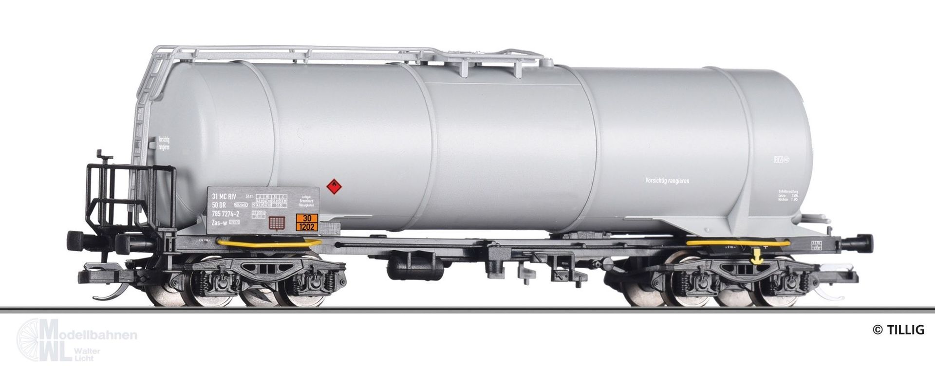 Tillig 18507 - Kesselwagen DR Ep.IV Zas-w TT 1:120