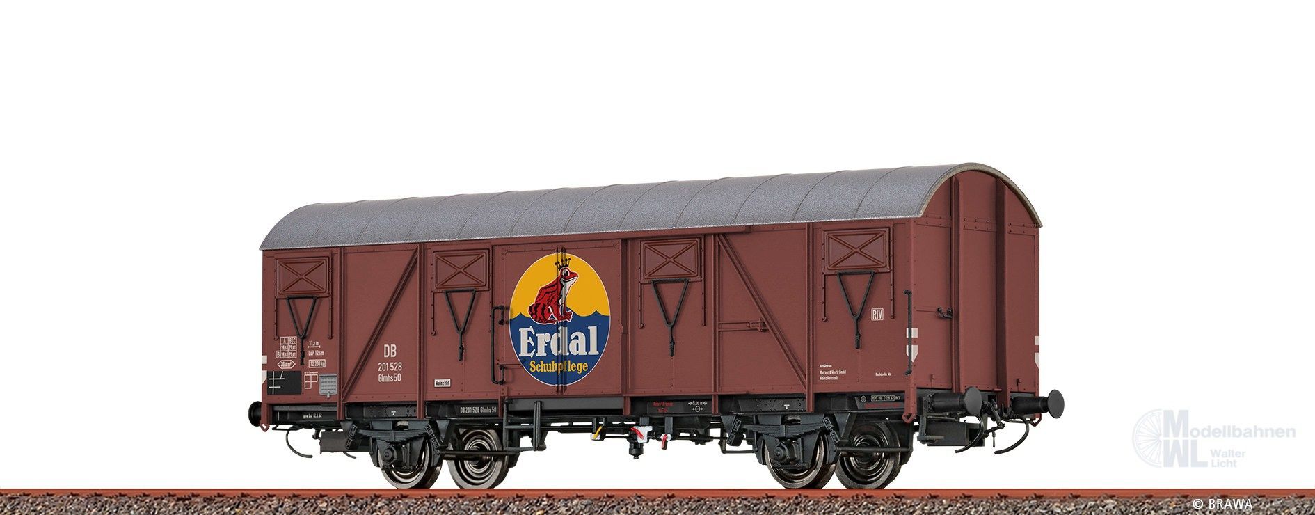 Brawa 51350 - Güterwagen ged. DB Ep.III Glmhs50 Erdal H0/GL