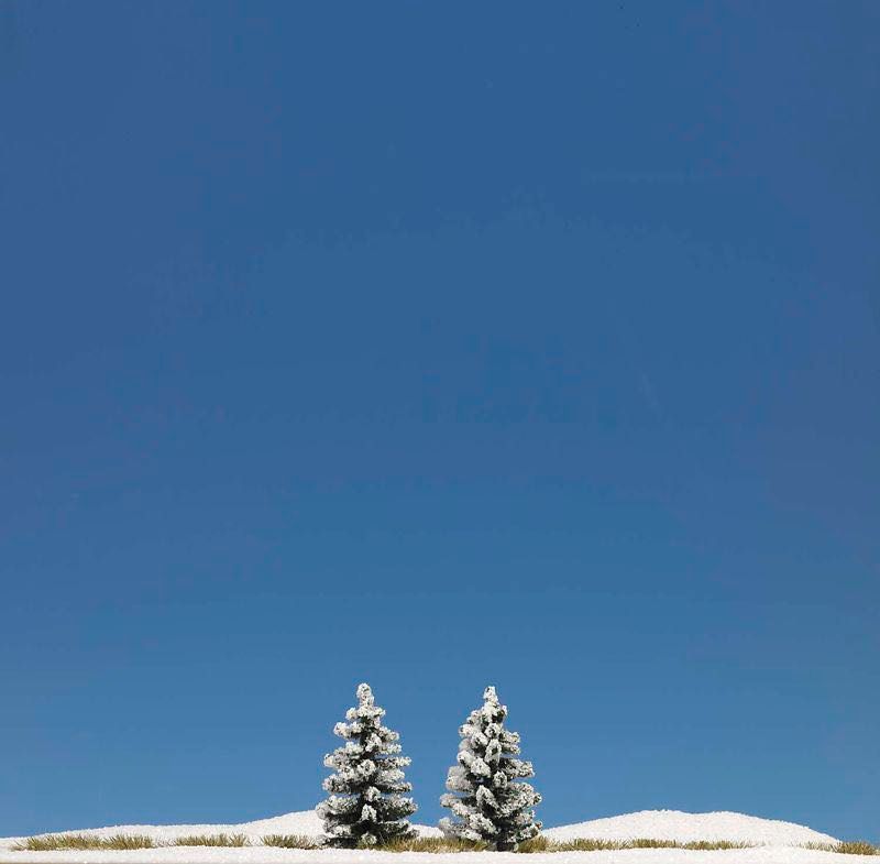 Busch 6151 - 2 Schnee-Fichten, 55 mm H0 1:87