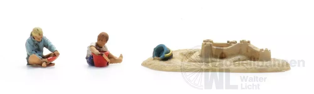 ARTITEC b.v. 5870103 - Kinder mit Sandburg (2x) H0 1:87