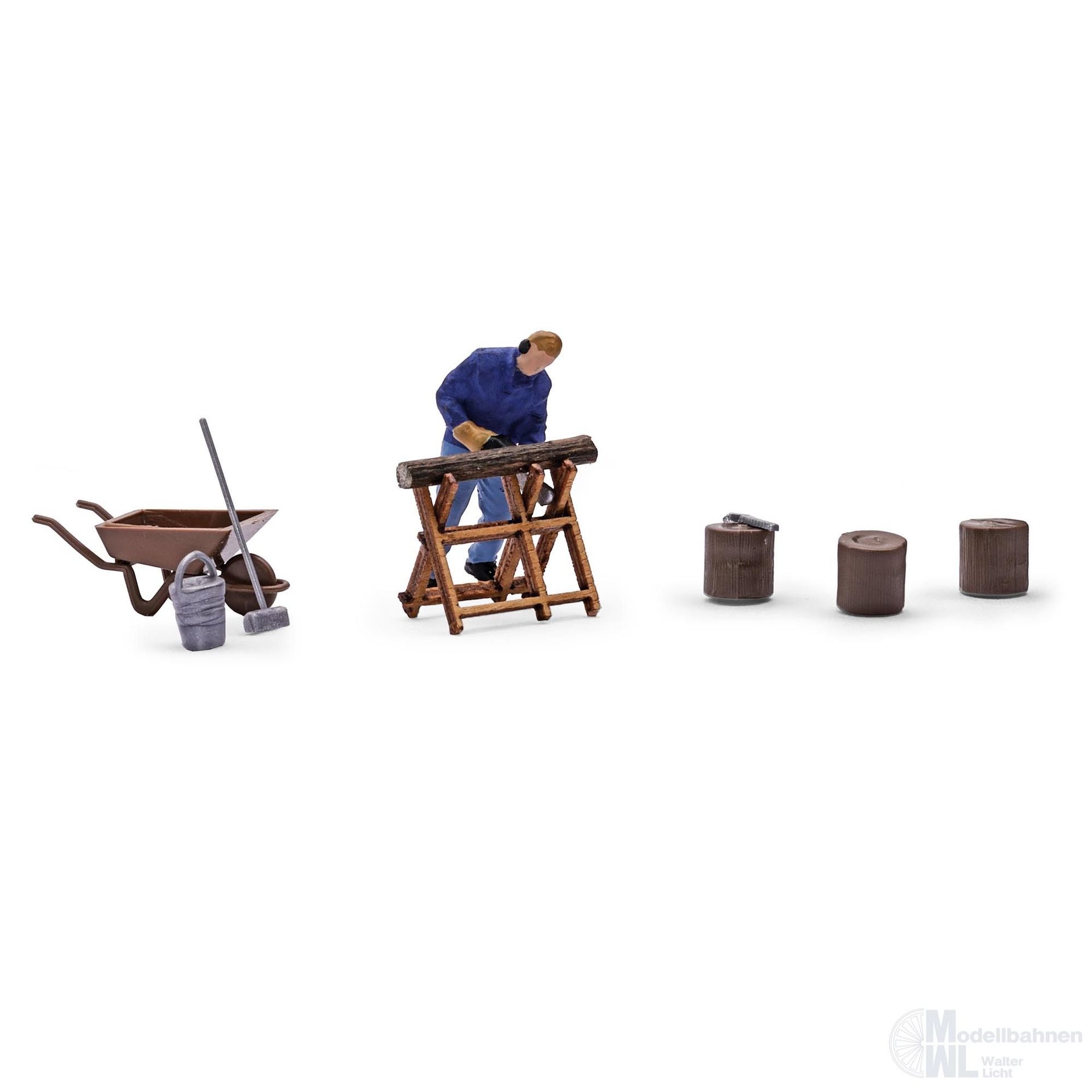 Busch 79887 - A-Set: Stammholz sägen H0 1:87
