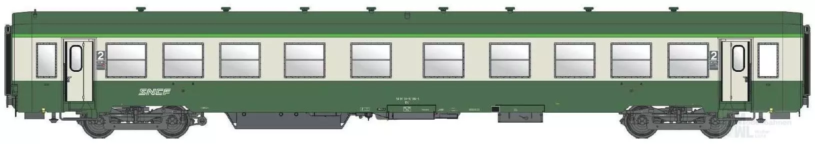 LS Models MW40049 - Personenwagen SNCF Ep.Va USI B4t4 2.Kl. H0/GL