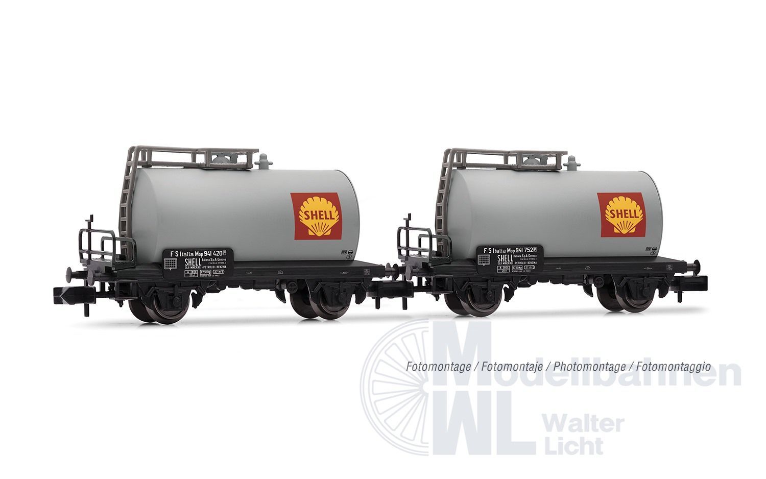 Arnold 6701 - Kesselwagen Set FS Ep.III/IV 2.tlg. Shell N 1:160