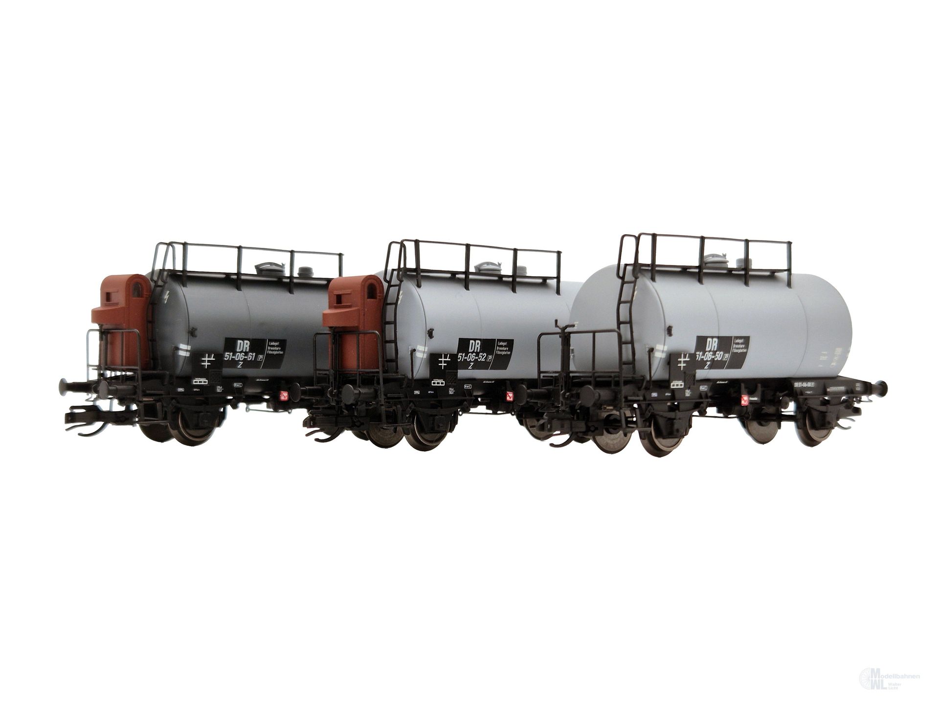 Saxonia Modellbau 120112-2 - Kesselwagen Set DR Ep.III Typ Deutz grau 3.tlg.TT 1:120